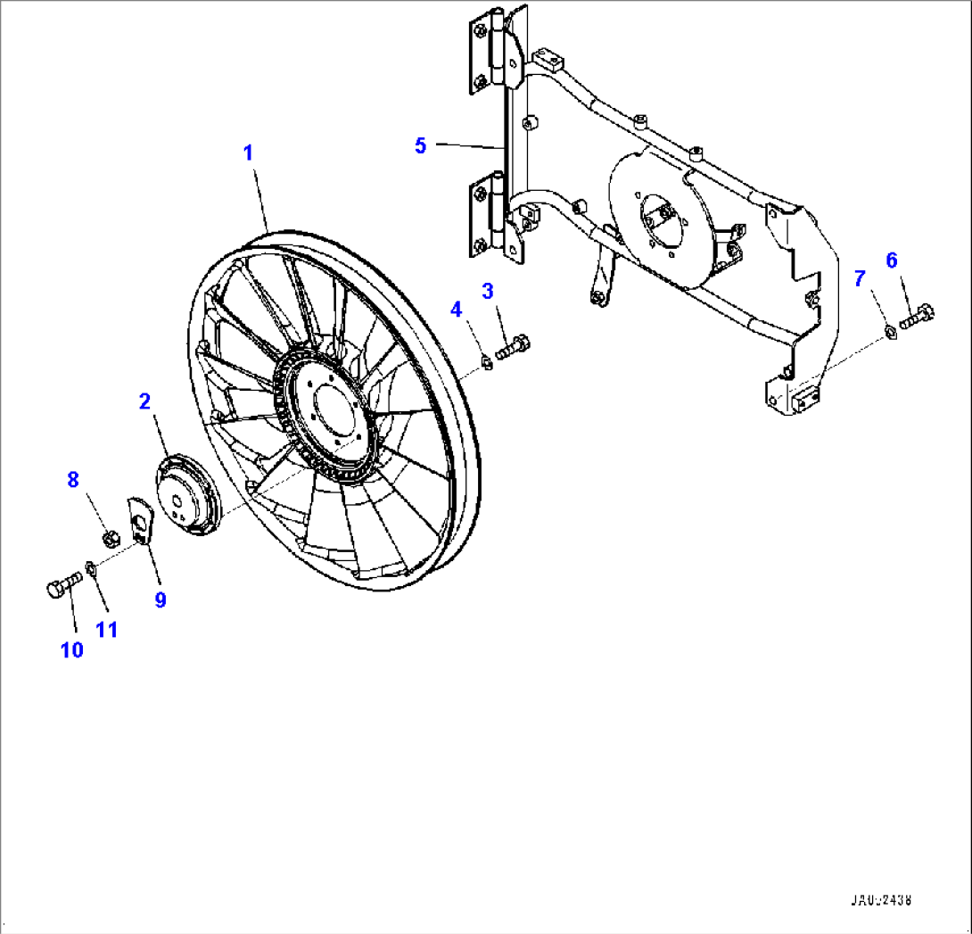 Radiator, Radiator, Aftercooler and Oil Cooler (#73110-)
