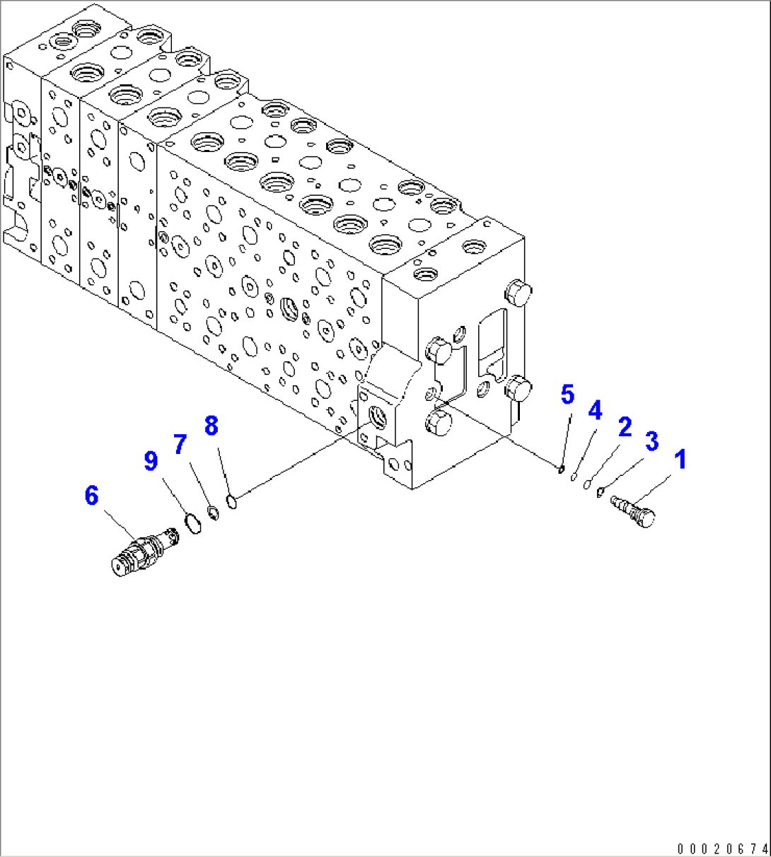 MAIN VALVE (2-ACTUATOR) (11/25) (FOR LOADER)