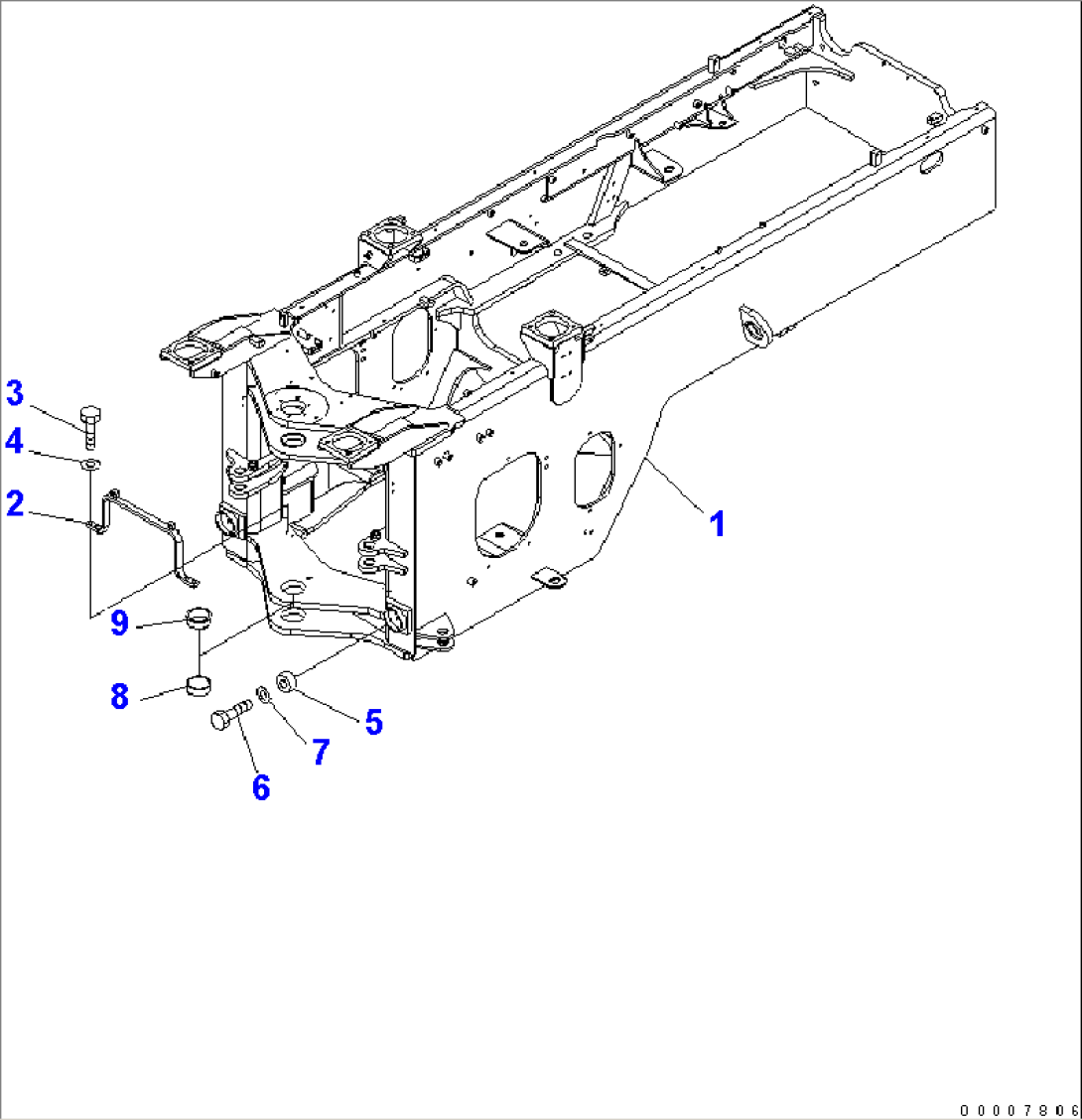 REAR FRAME (FOR EMERGENCY STEERING)