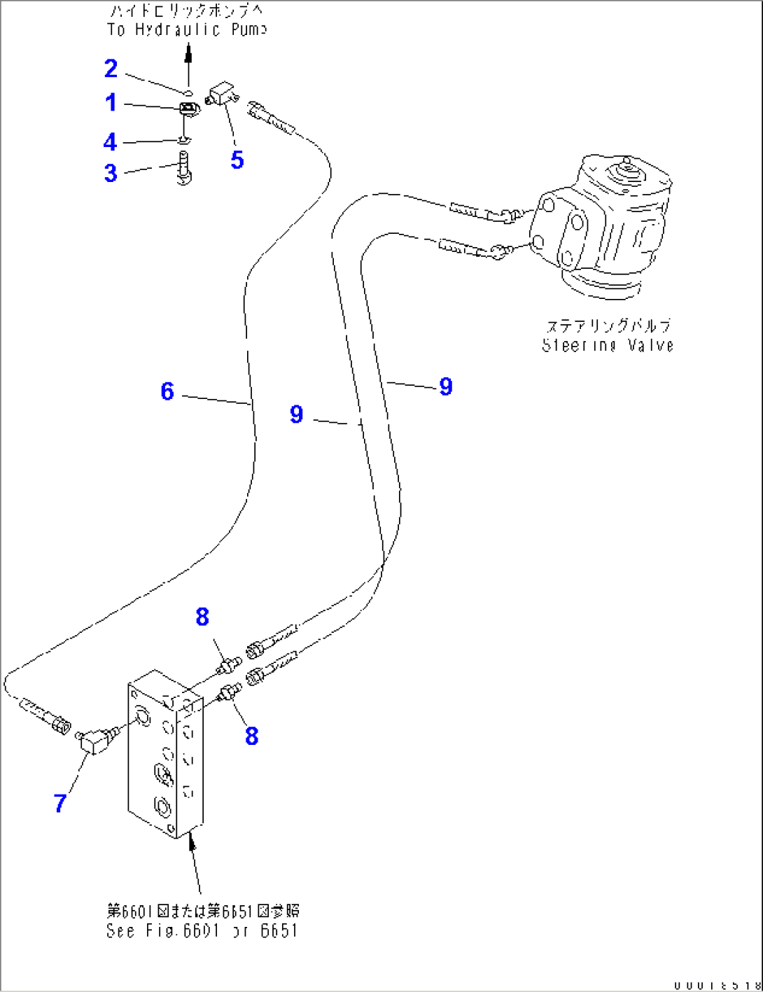 STEERING PIPING (2/3) (PUMP TO STEERING VALVE)