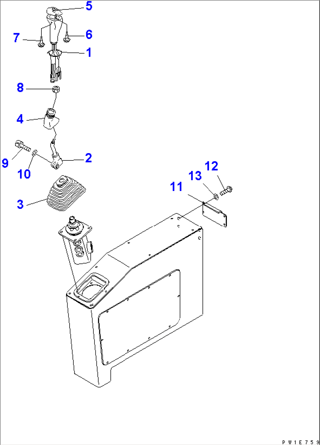 CONTROL STAND (LEVER) (R.H.) (FOR LOADER)(#11002-)
