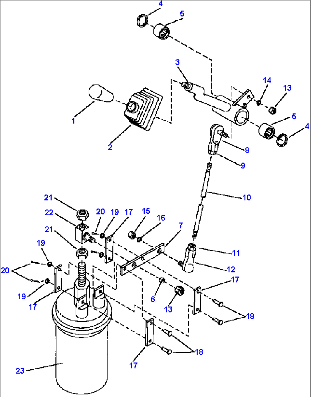 FRONT ATTACHMENT CONTROL LEVER