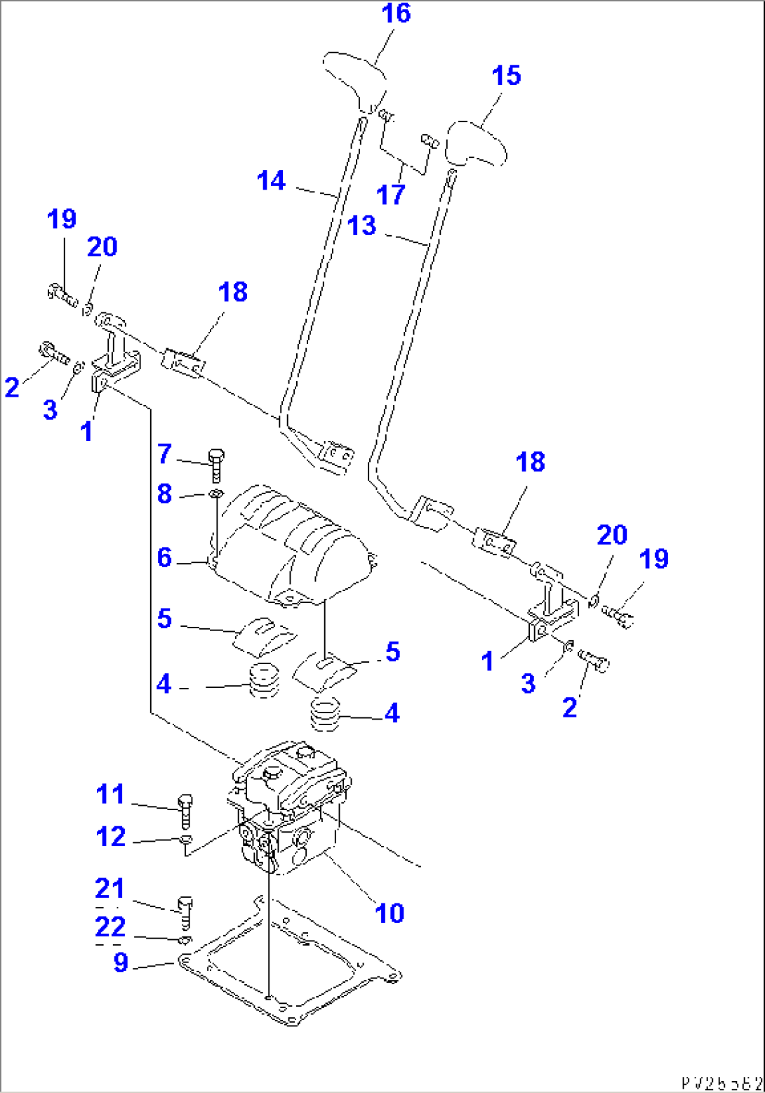 TRAVEL CONTROL LEVER AND LINKAGE(#1101-)