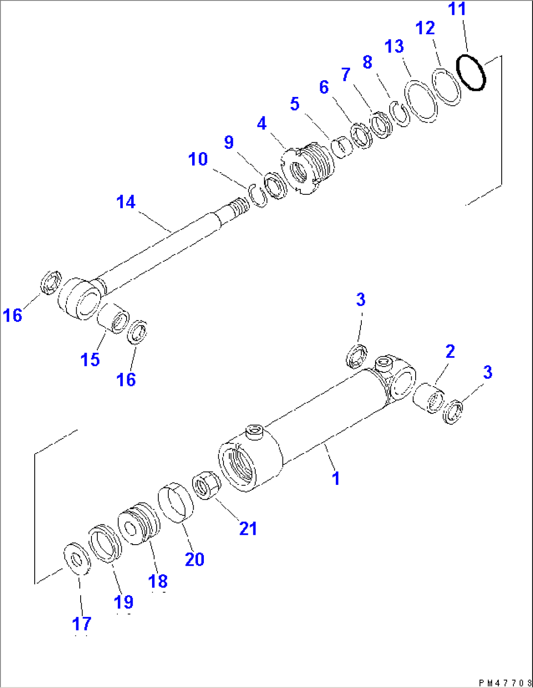 GRAPPLE CYLINDER(#50001-)