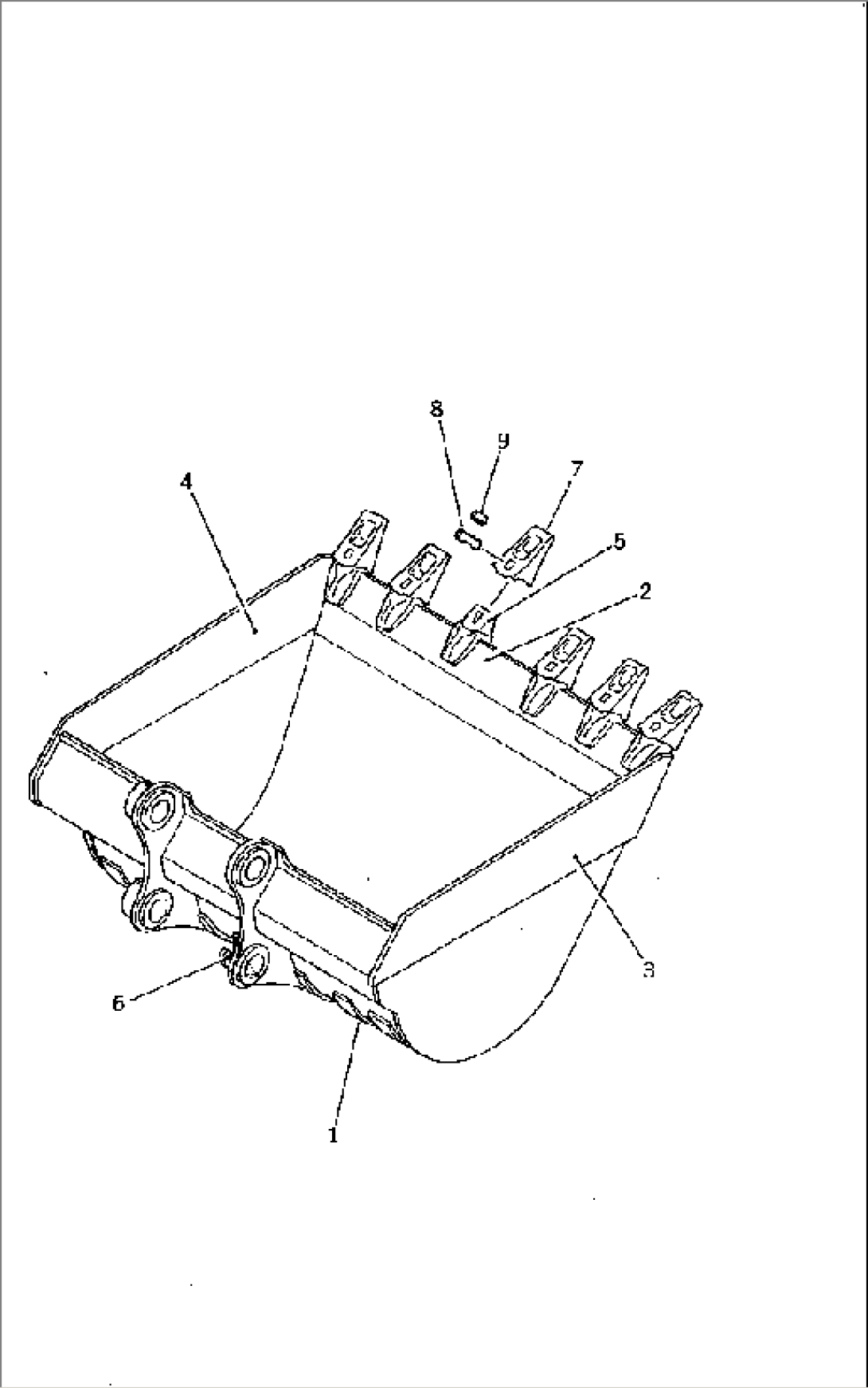 BUCKET¤ 0.9M3¤ WIDTH 1330MM (WITH HOOK)(#10001-10034)