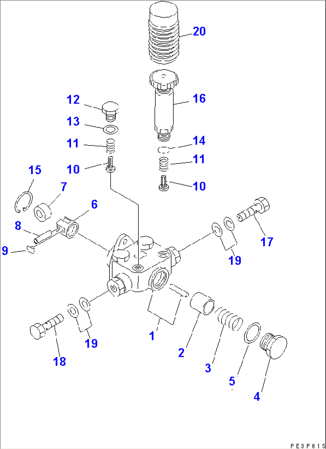 FUEL INJECTION PUMP (FEED PUMP) (L.H.) (INNER PARTS)(#11640-)