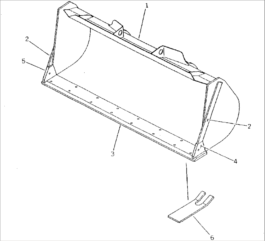 SNOW BUCKET¤ 1.4M3 (WITH BOLT ON CUTTING EDGE¤ 1.5M3)(#50001-)