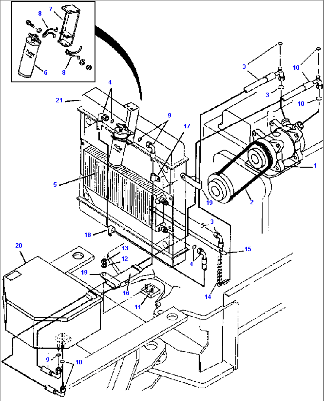 FIG. K5290-01A0 AIR CONDITIONER LINES - S/N 203918 AND UP