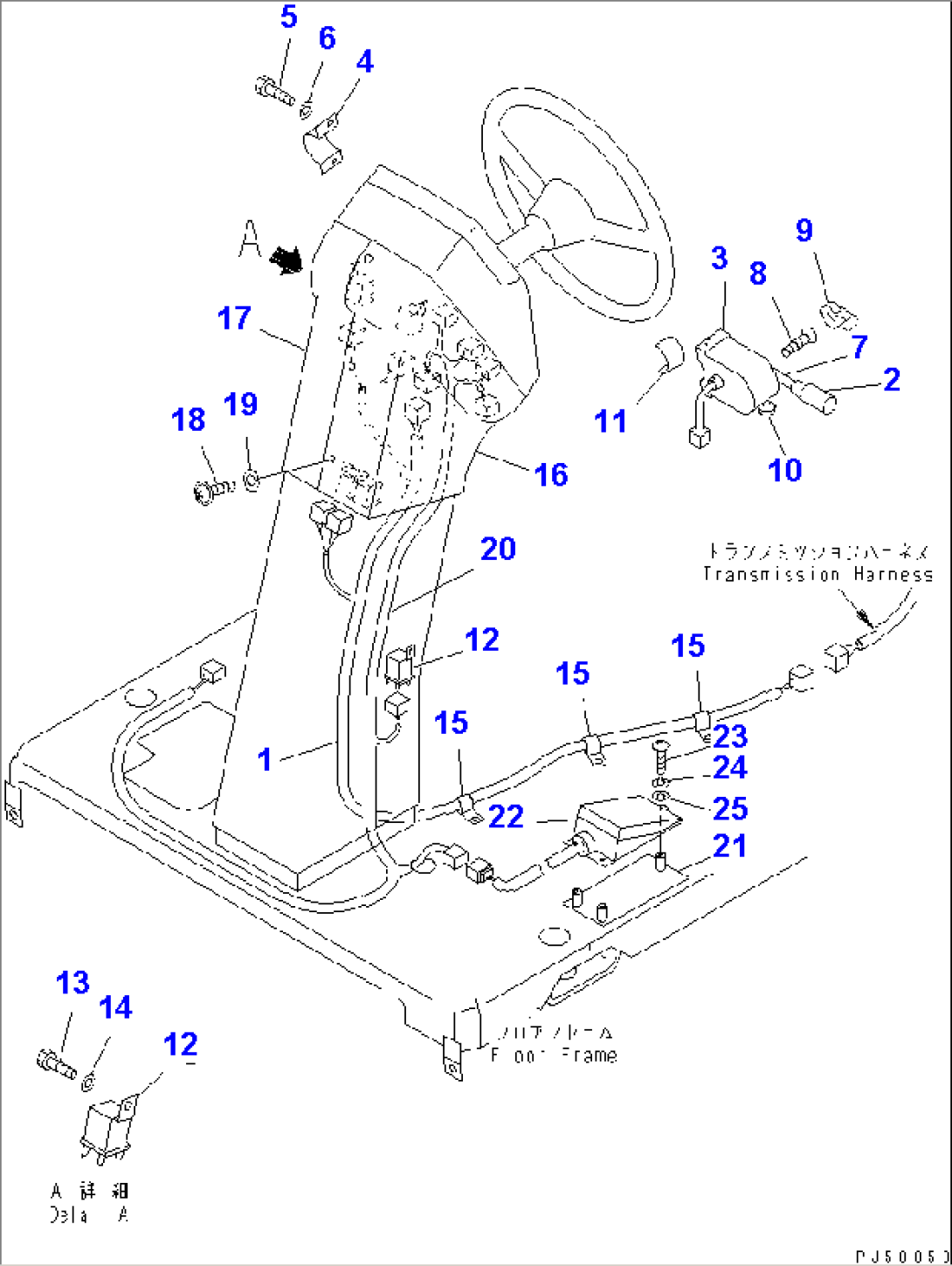 ELECTRICAL SYSTEM (STEERING POST LINE) (SHIFT LEVER)(#4701-4714)