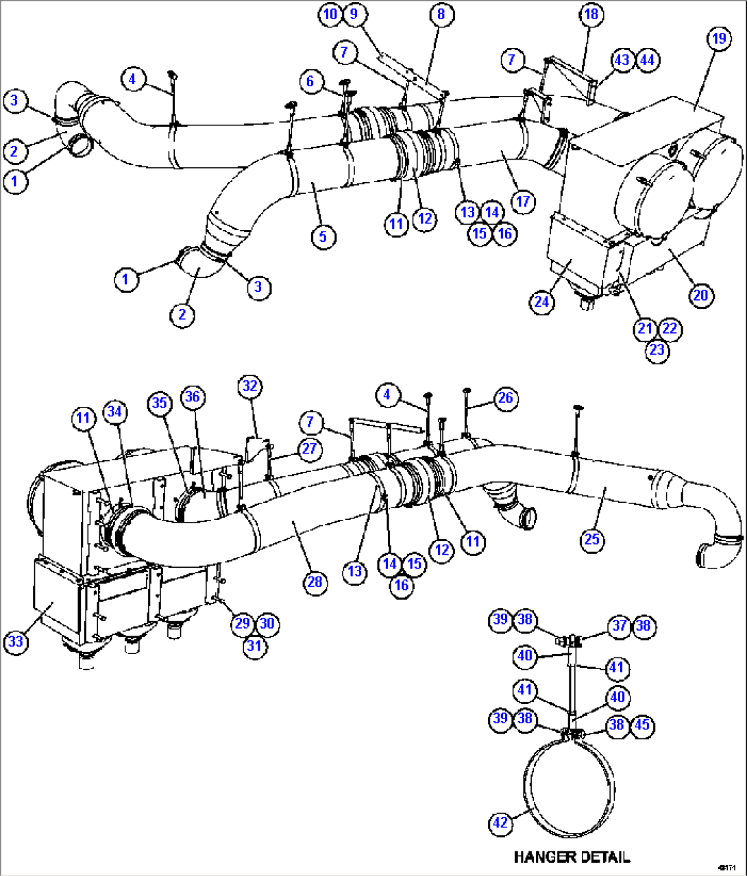 LH AIR CLEANER PIPING