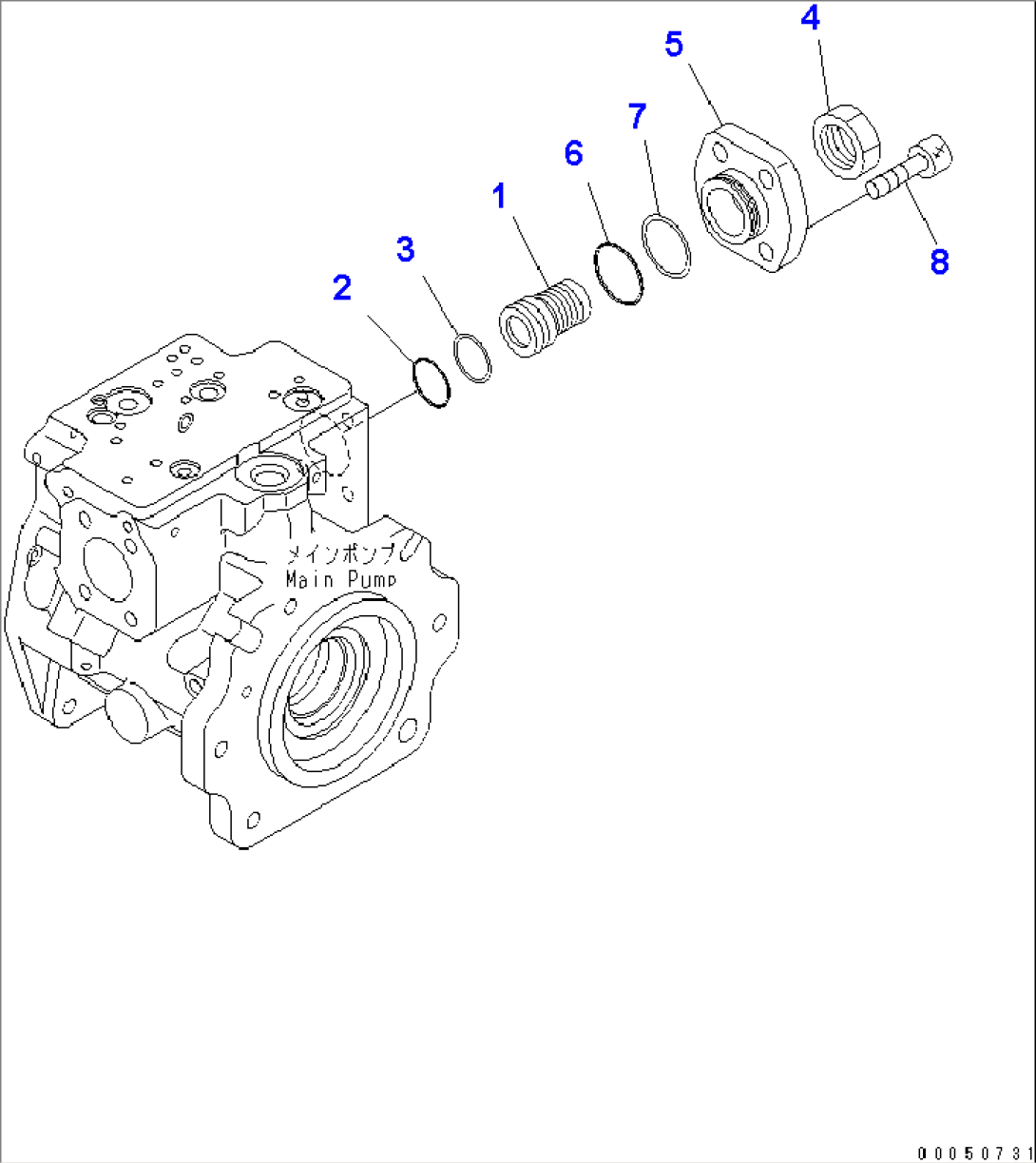 HYDRAULIC PUMP (LOADER) (5/7)(#85001-90000)