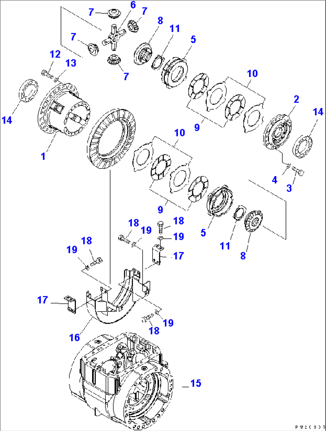 FRONT AXLE (DIFFERENTIAL¤ 2/2) (WITH LIMITED SLIP DIFFERENTIAL)