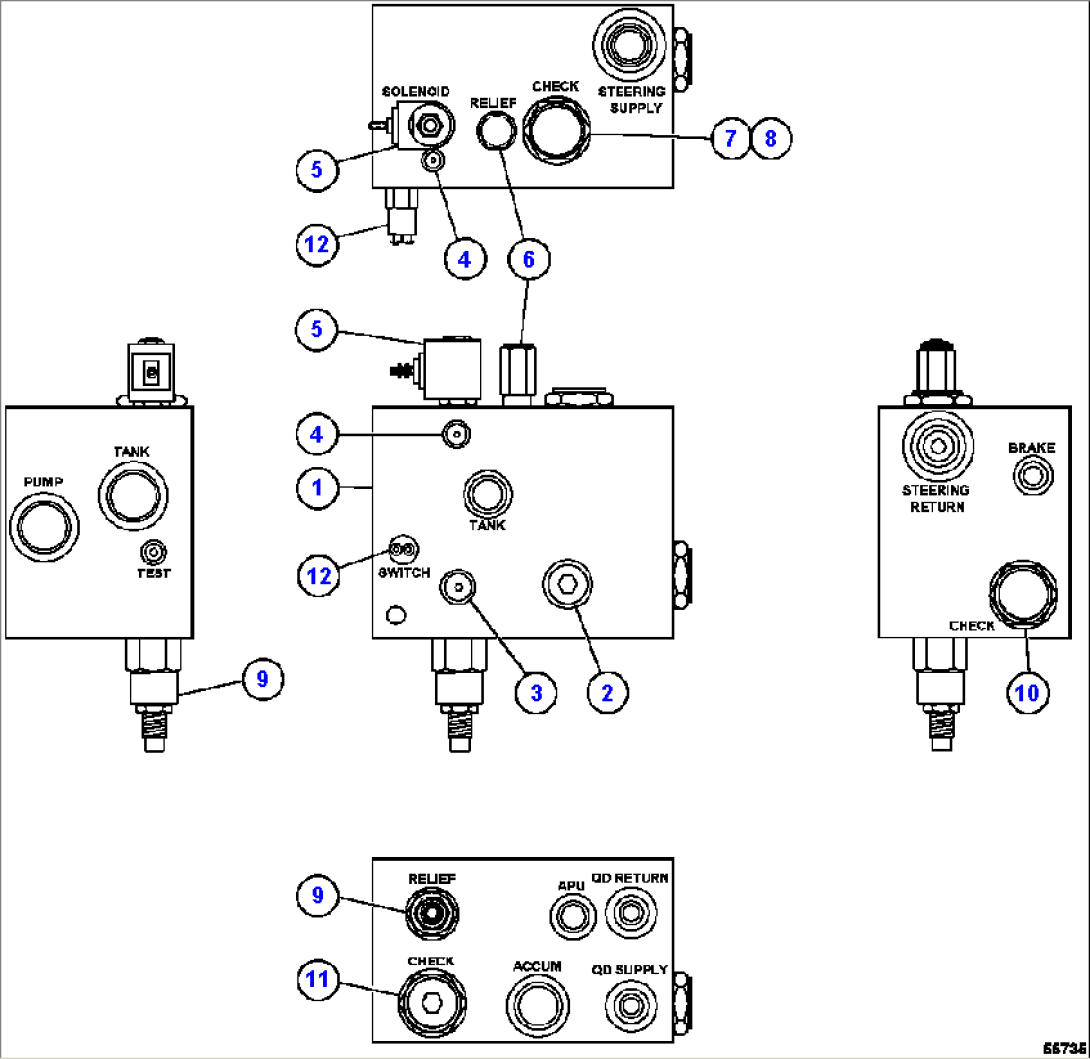 BLEEDDOWN MANIFOLD VALVE ASSEMBLY PC1842