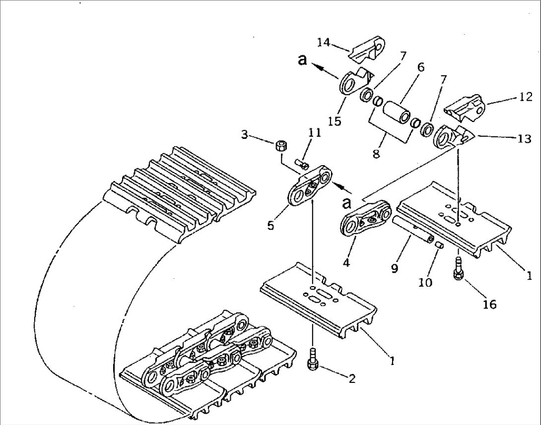 TRACK SHOE (LUBRICATE TYPE) (TRIPLE GROUSER WITH HOLE)