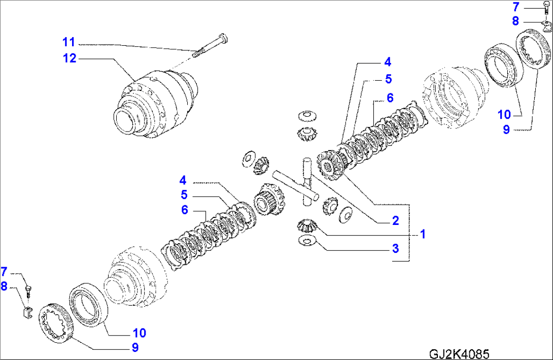 DIFFERENTIAL, FRONT AXLE, AXLE WITH 25% LIMITED SLIP