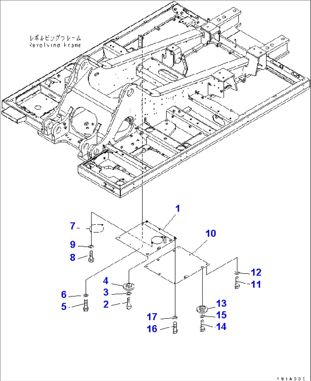 UNDER COVER (HEAVY DUTY) (REVOLVING FRAME) (DECK¤ R.H.)(#11001-)