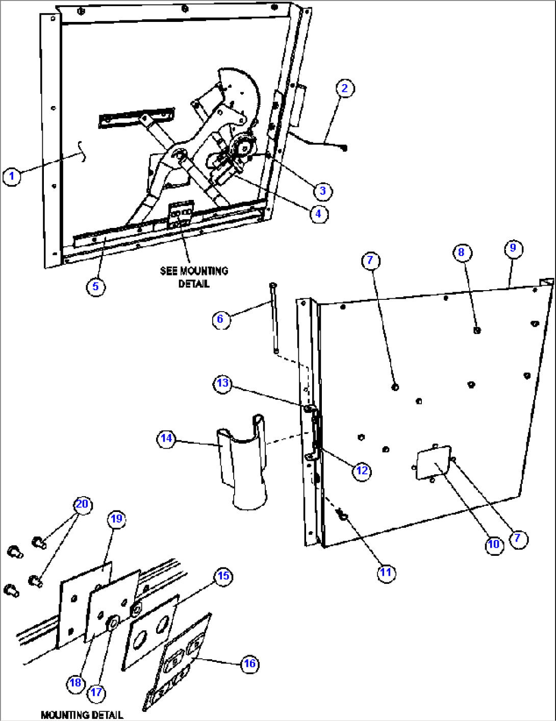 INNER DOOR PANEL ASSEMBLY - L.H. (EL2746)