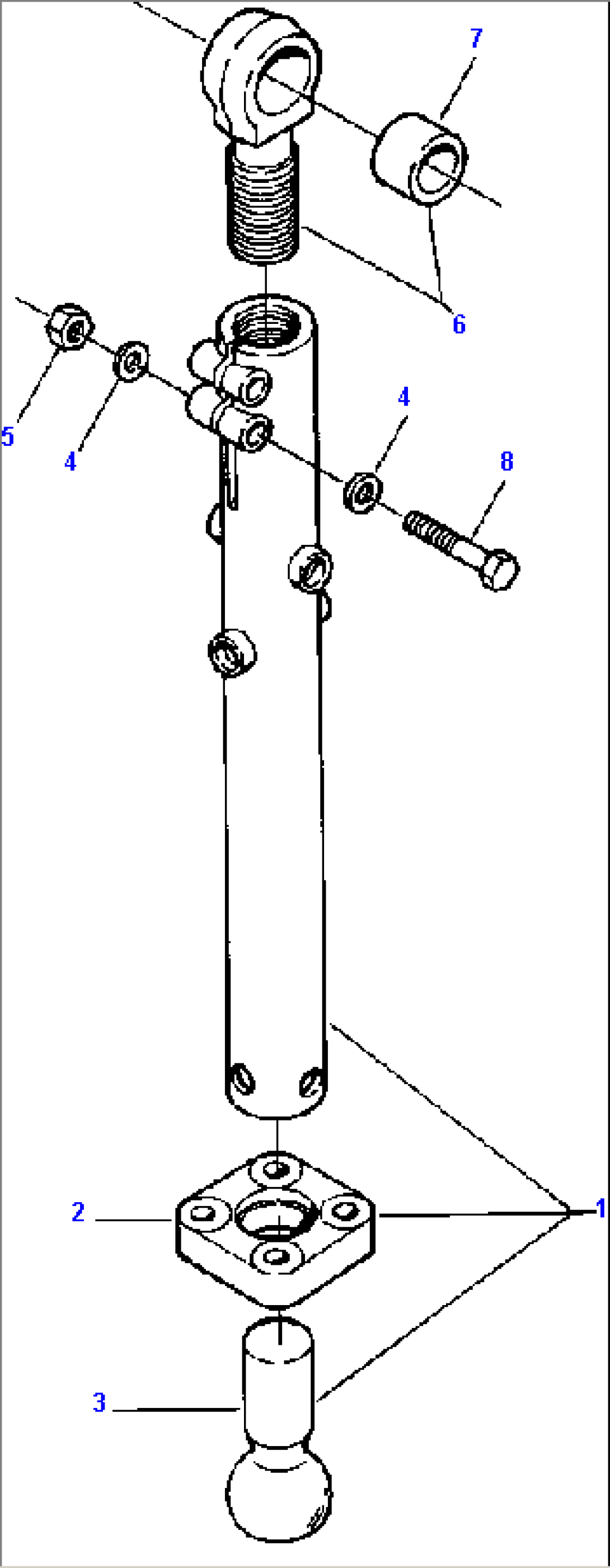 BULLDOZER DIAGONAL STRUT STANDARD GAUGE OR LONG TRACK MACHINES