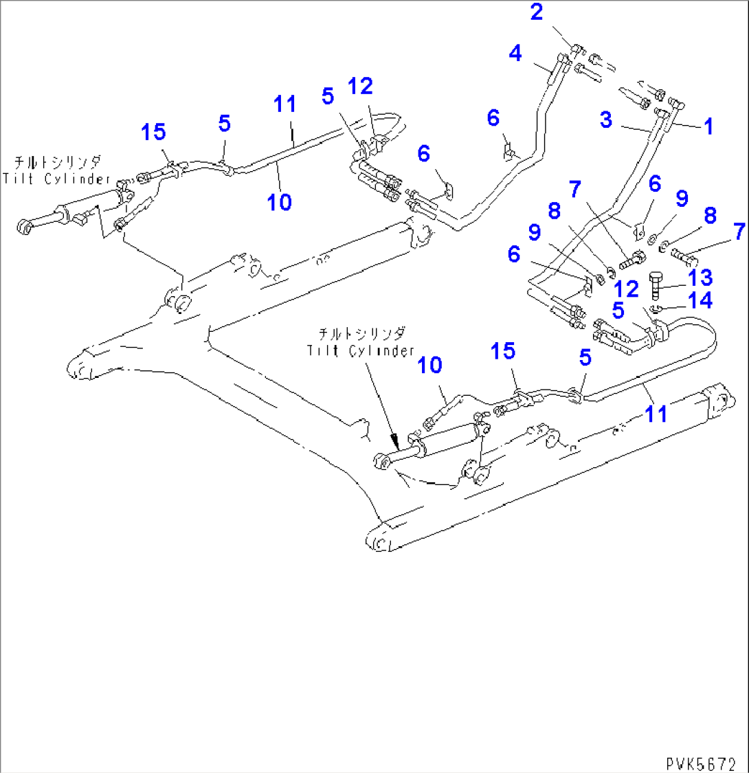 DOZER OIL LINE (TILT CYLINDER LINE)