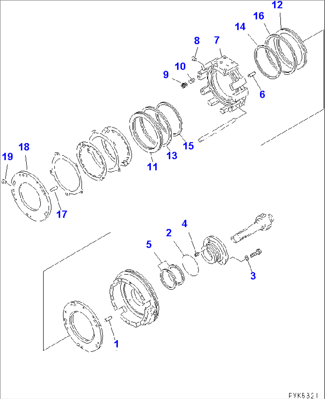 TRANSMISSION (FOR F3-R3 TRANSMISSION) (FORWARD AND 3RD HOUSING) (FOR 2 LEVERS STEERING)