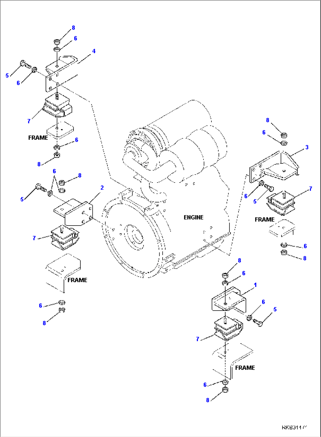 ENGINE MOUNTING PARTS
