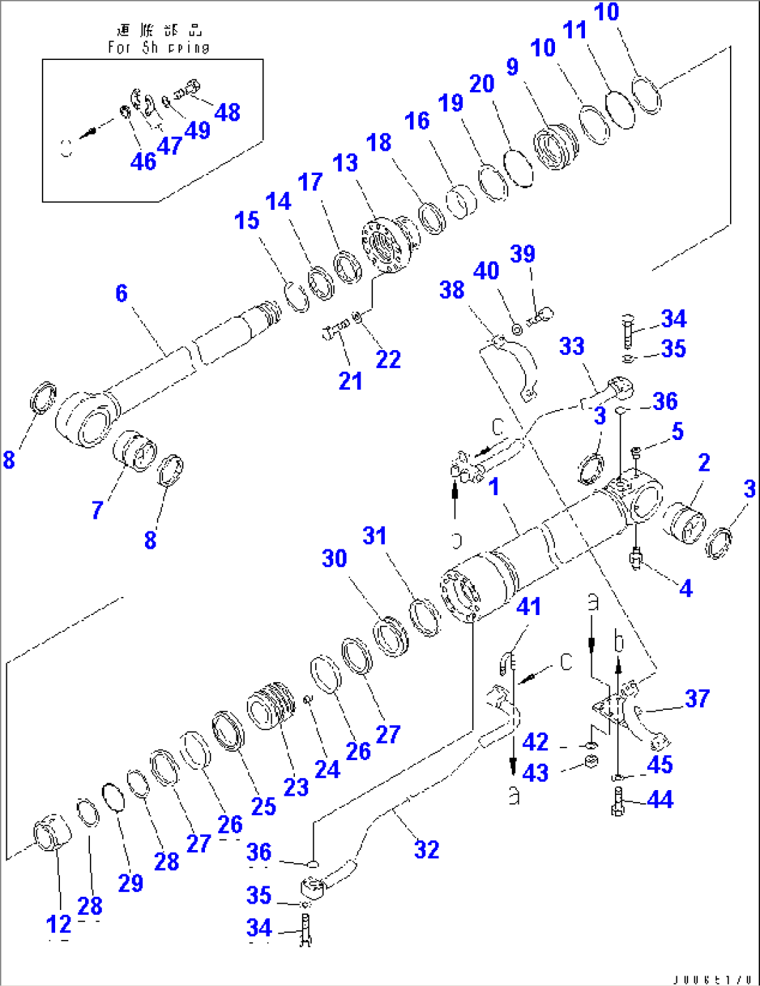 BOOM CYLINDER (WITH LIMITED STROKE)(#60139-)