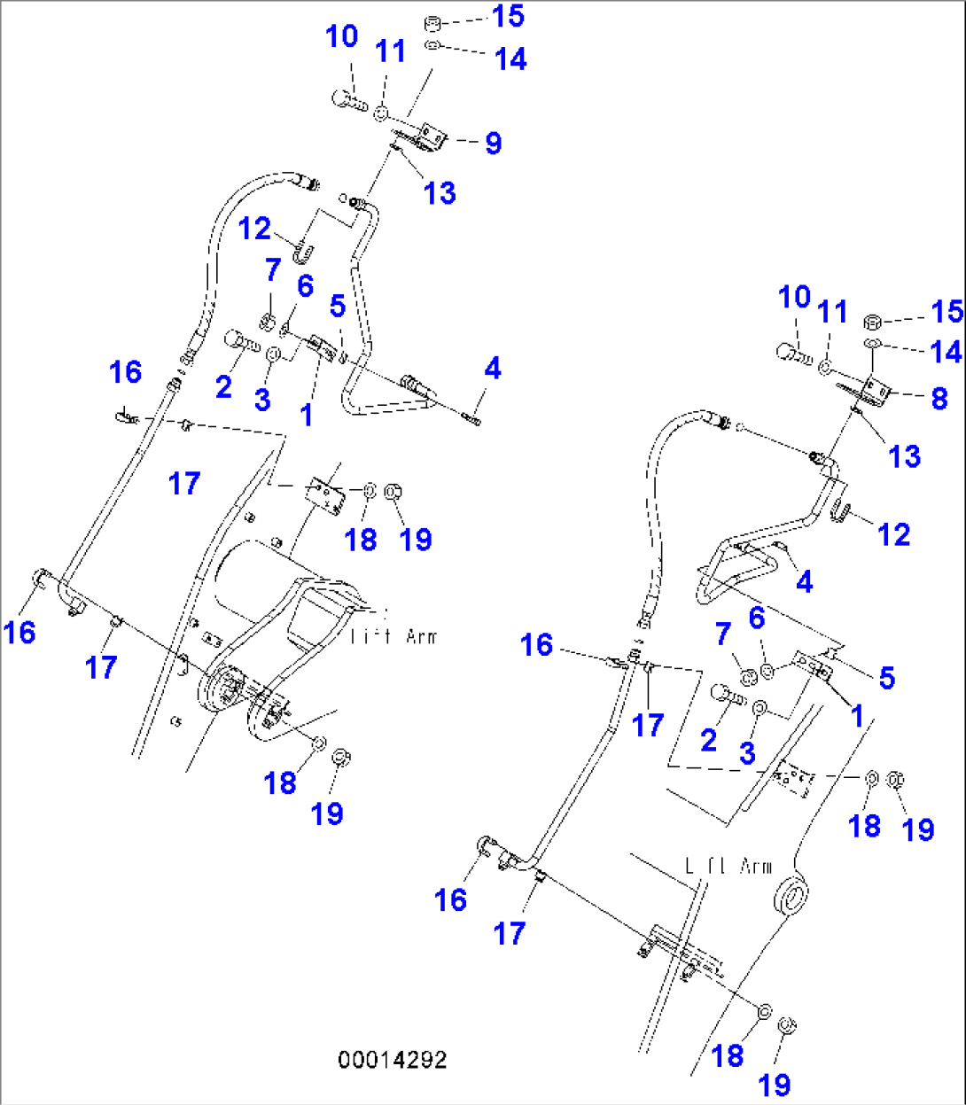 HYDRAULIC PIPING (PIPING MOUNT 3-SPOOL VALVE)