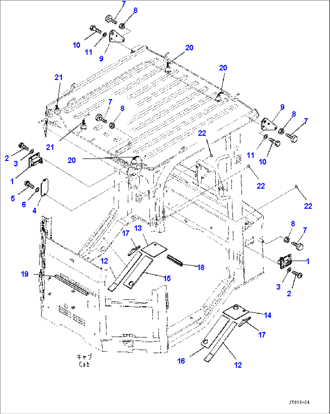 Cab, Cab Outside Sheets and Door Catch, stopper (#60001-)