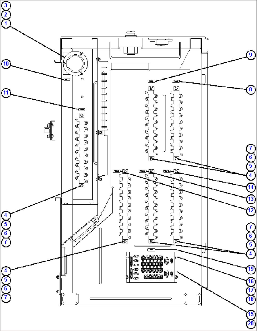 CONTROL CABINET RIGHT DOOR (RIGHT SIDE WALL)