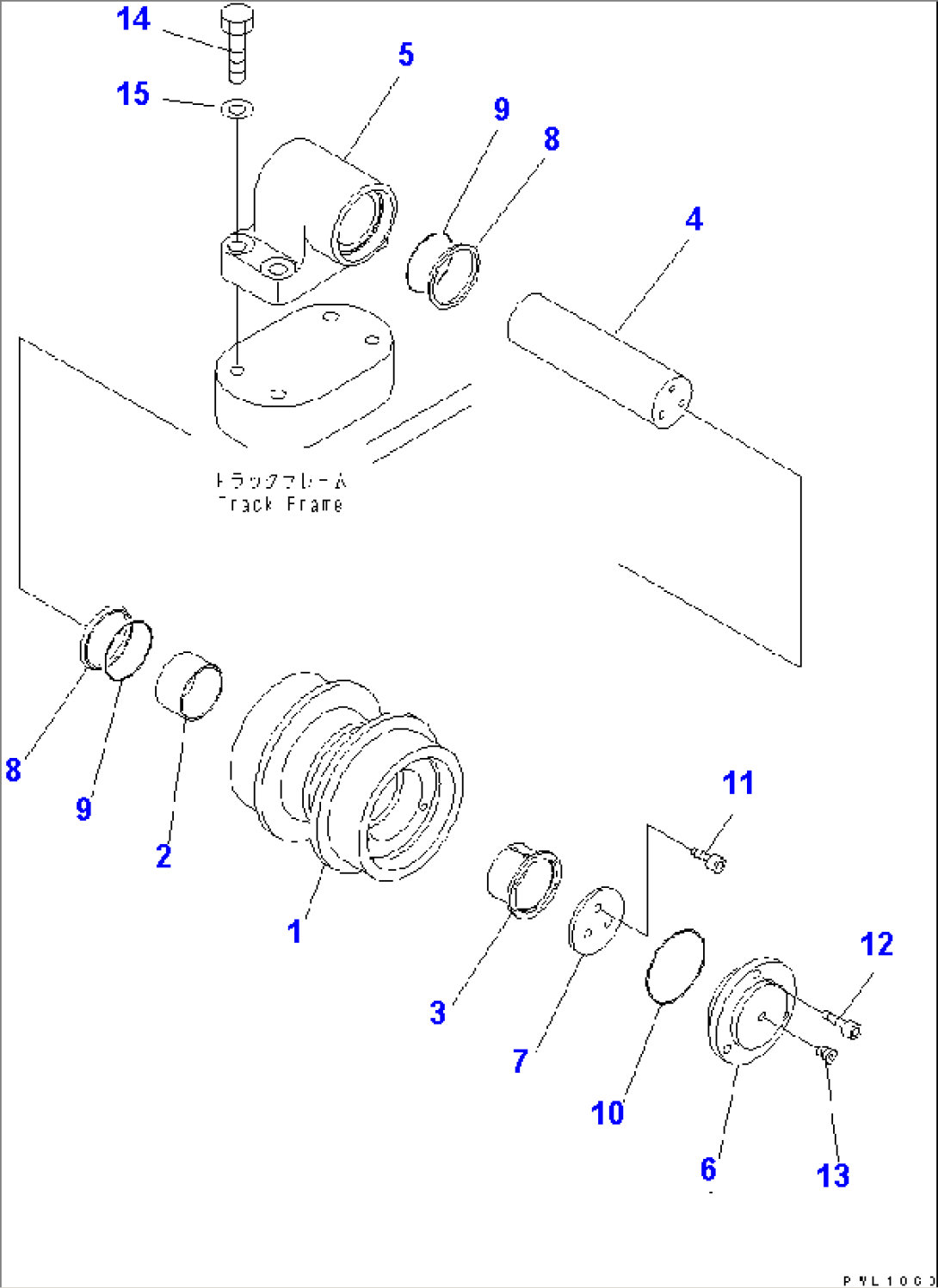 TRACK FRAME (CARRIER ROLLER) (L.H.)(#10104-)