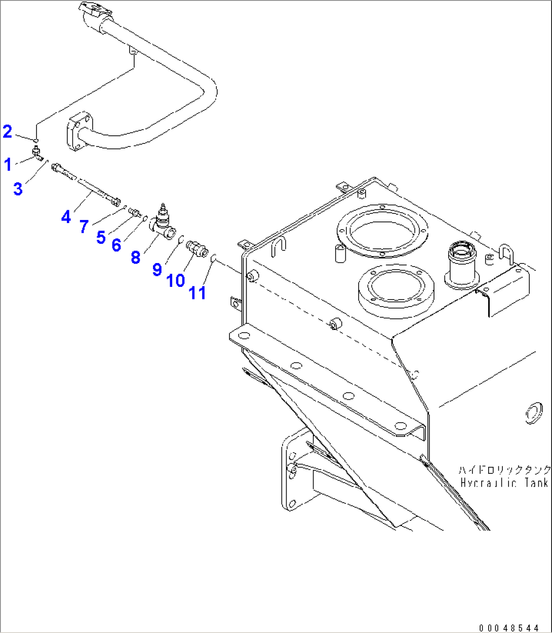 HYDRAULIC PIPING (HOIST CYLINDER LINE¤ 3/3)(#7001-)