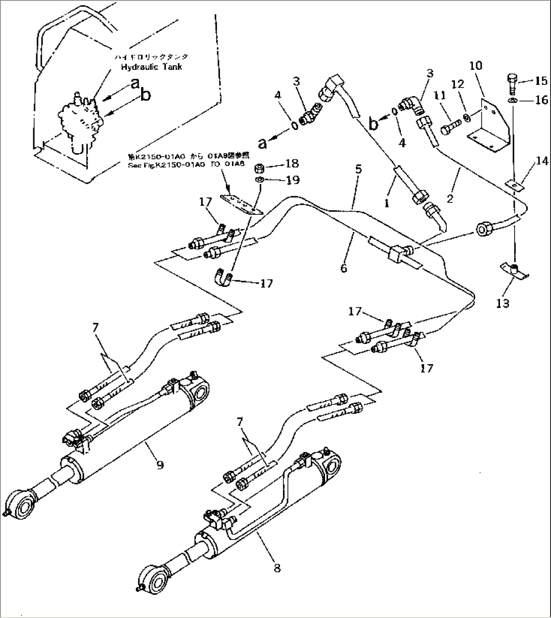 HYDRAULIC PIPING (LIFT CYLINDER LINE)