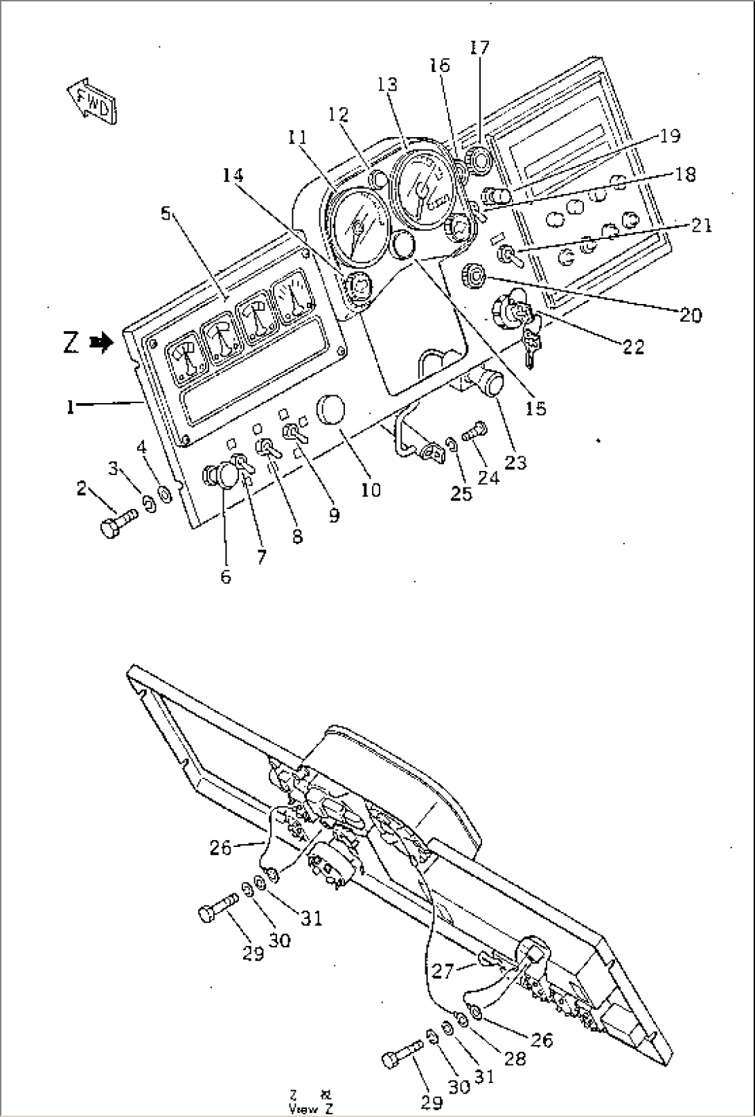 INSTRUMENT PANEL (FRONT) (EXCEPT JAPAN)