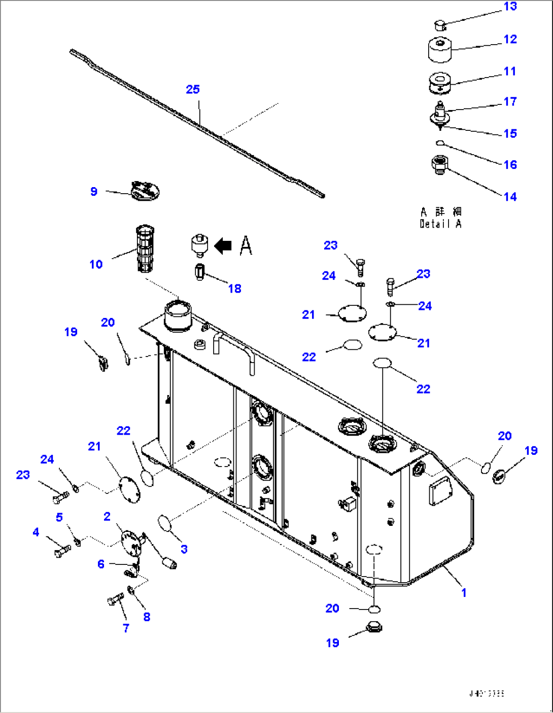 Fuel Tank, Tank and sensor (#22001-)
