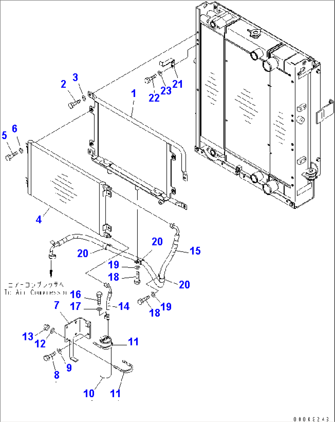 RADIATOR (AIR CONDITIONER) (FOR SWING OUT FAN)(#75001-)