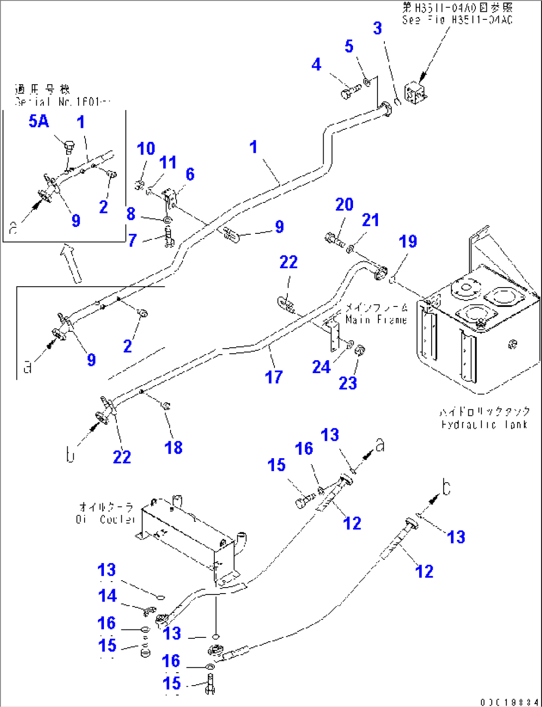 BRAKE COOLING OIL LINE (PIPING) (FRAME RELATED) (3/3)