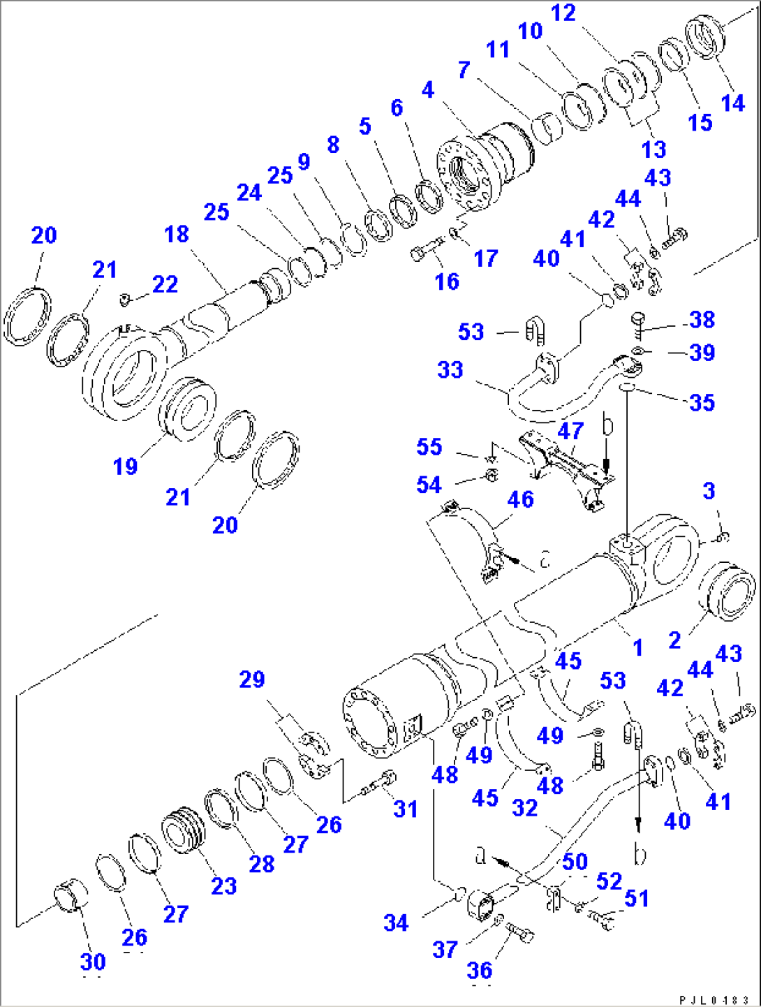 BUCKET CYLINDER (FOR BACKHOE) (FOR 5.7M ARM)(#35001-)