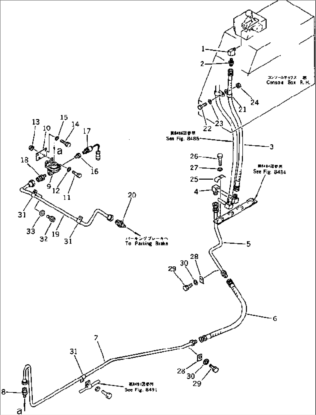 AIR PIPING (CONTROL TO PARKING BRAKE) (TBG/ABE SPEC.)(#10001-19999)