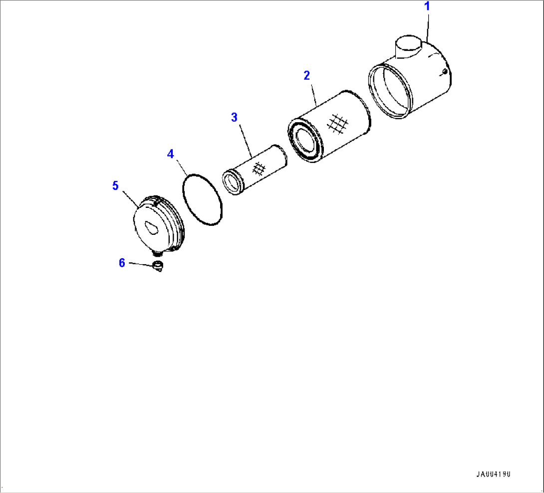 Engine Hood, Air Cleaner Assembly (#1001-)