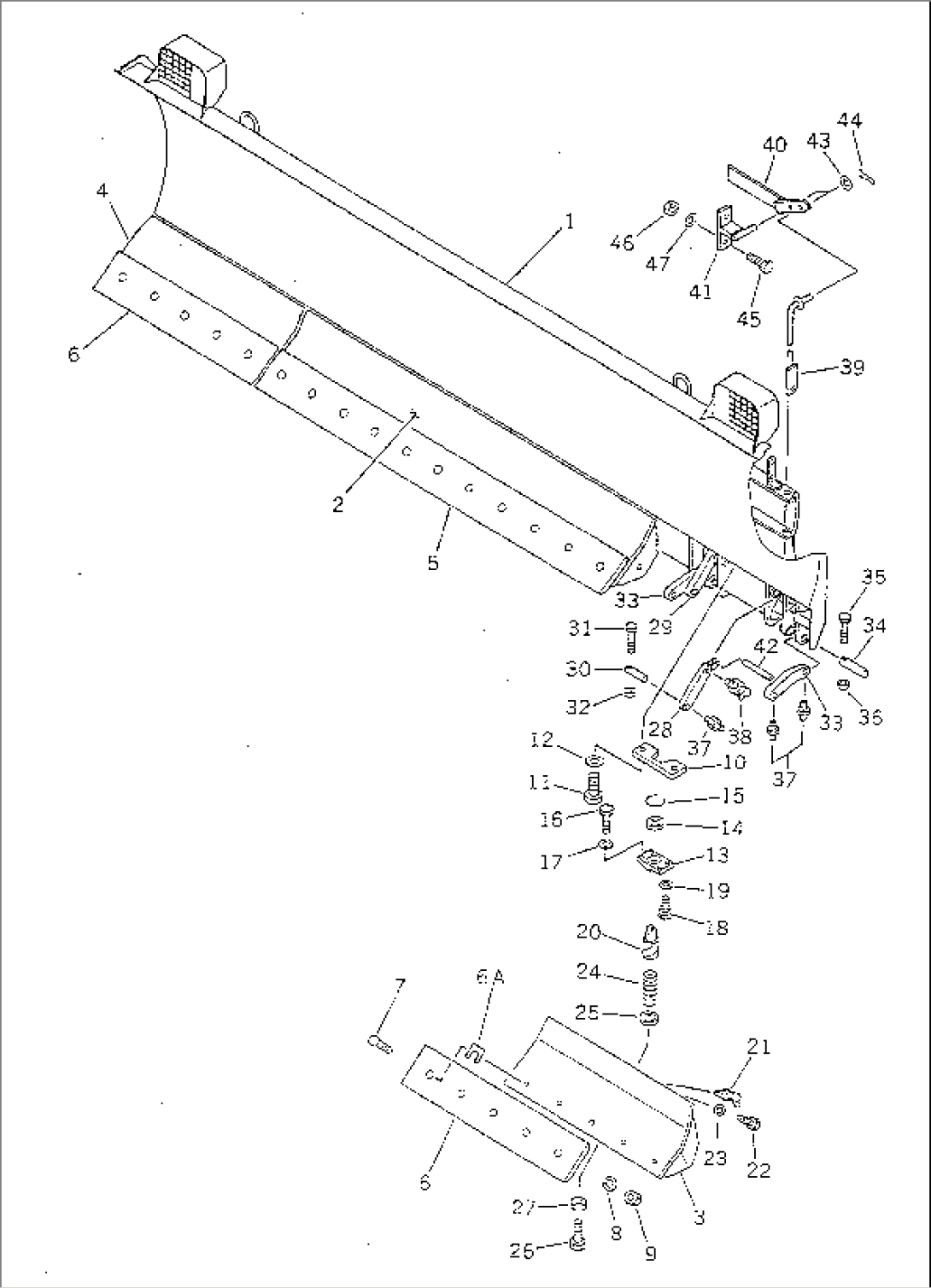 SIDE SHIFT¤ PITCH AND ANGLE SNOW PLOW BLADE (WITH SHOCK CANCEL BLADE)