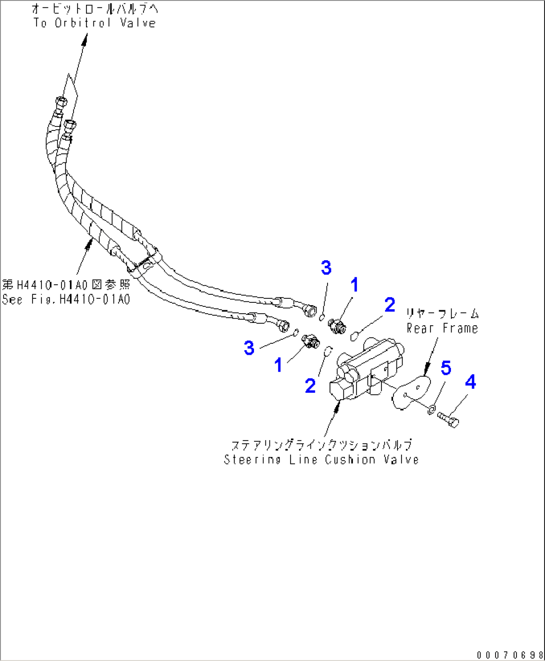 STEERING LINE (MOUNTING PARTS)(#75001-)