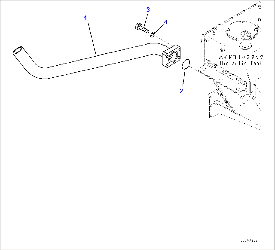 Hydraulic Tank, Fuel Tank to Main Pump (#2785-)