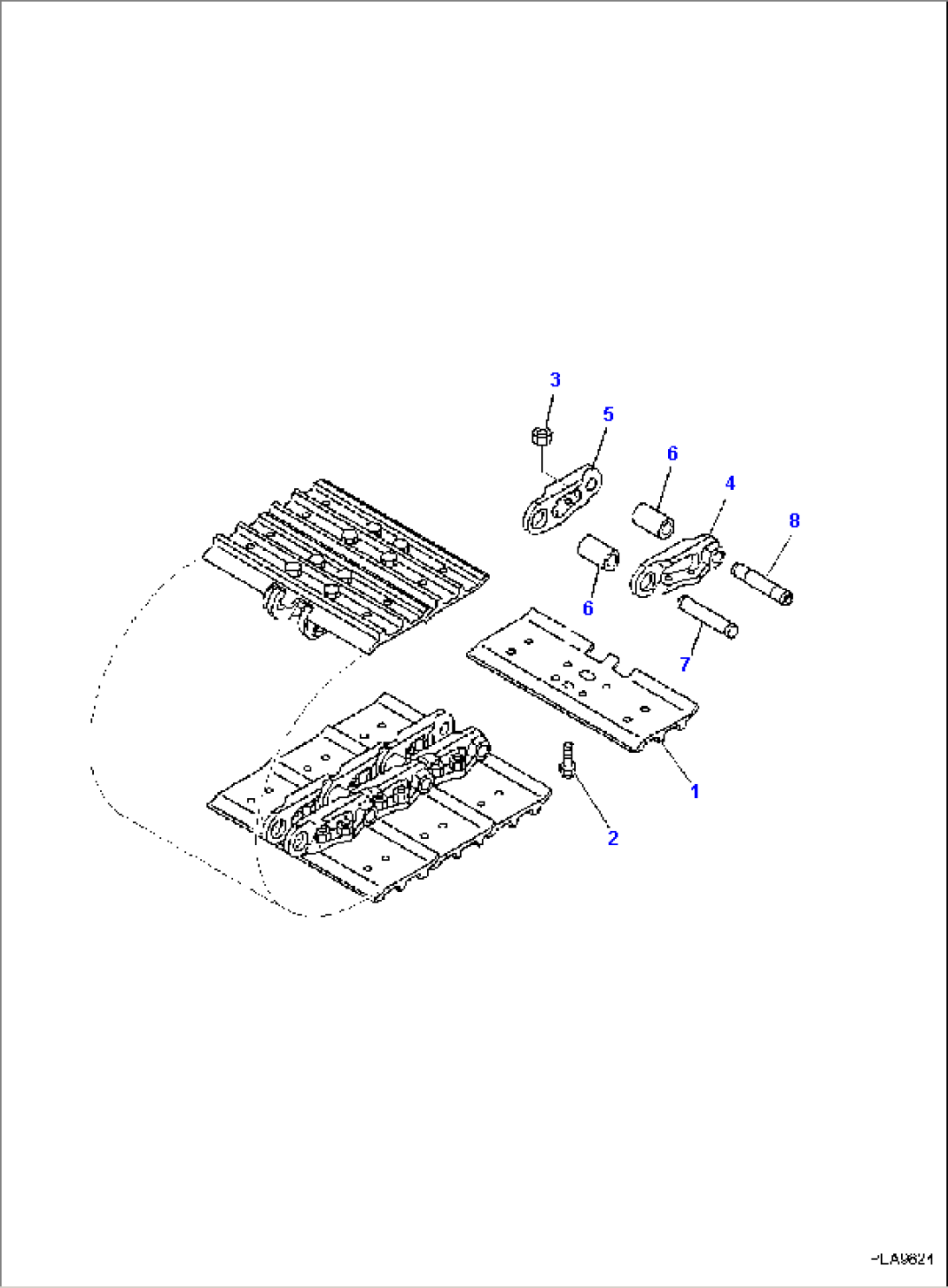 TRACK SHOE ASSEMBLY, STEEL, (1/2)