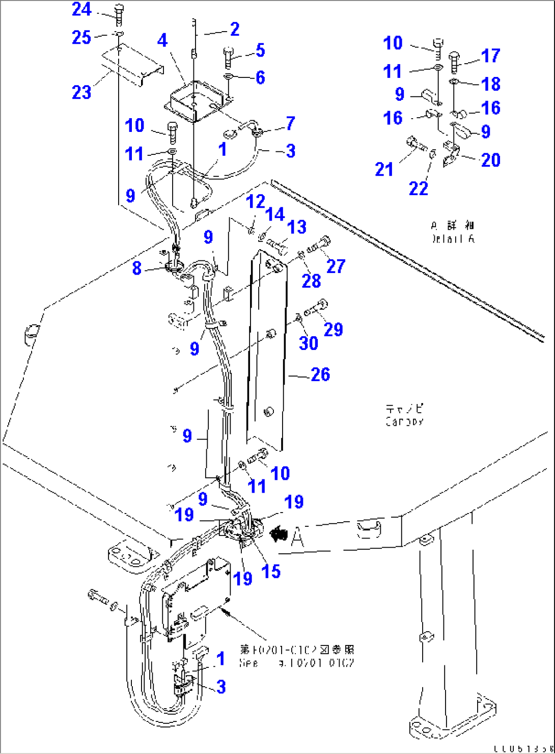 KOMTRAX WIRING (ANTENNA) (WITHOUT CAB)