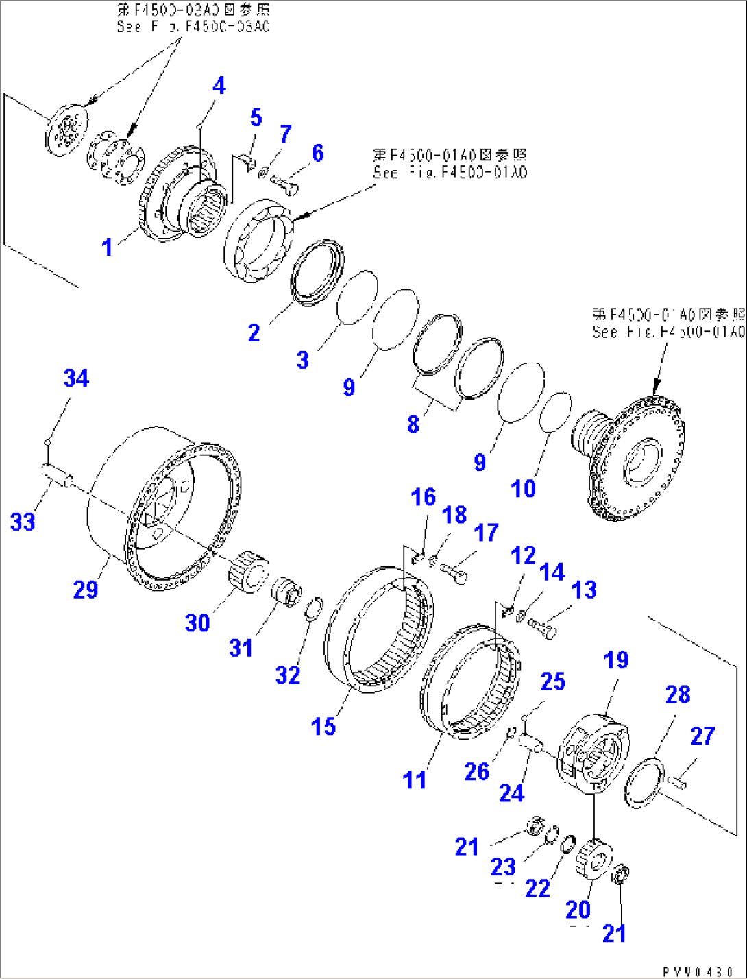 REAR AXLE (FINAL DRIVE¤ 1/2) (R.H.)