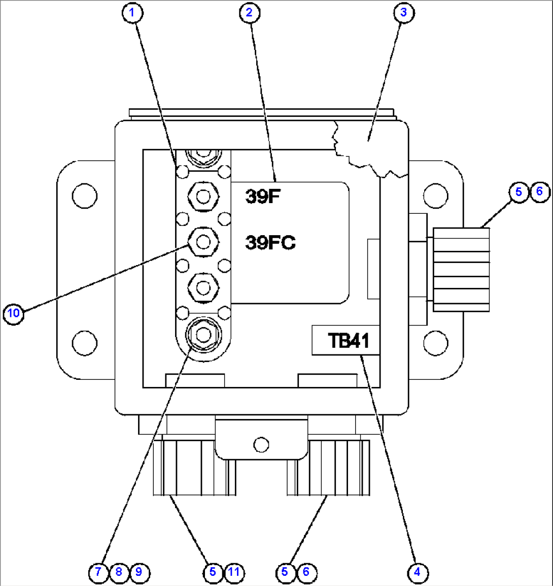 JUNCTION BOX ASSEMBLY - R.H. (EK7633)