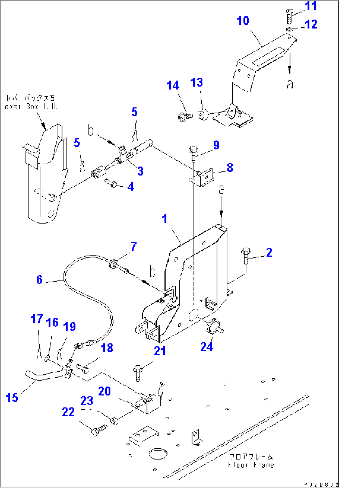 FLOOR FRAME (CONSOLE BOX AND PEDAL STAND L.H.) (WITH 3RD WINCH)(#10301-)