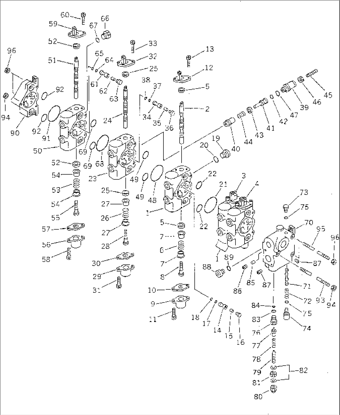 HYDRAULIC CONTROL VALVE¤ R.H. (5-SPOOL)