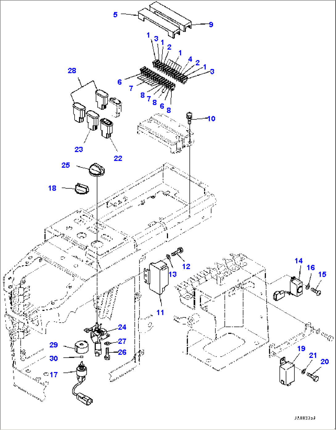 Loader Control Unit, Electric Parts (#80001-)