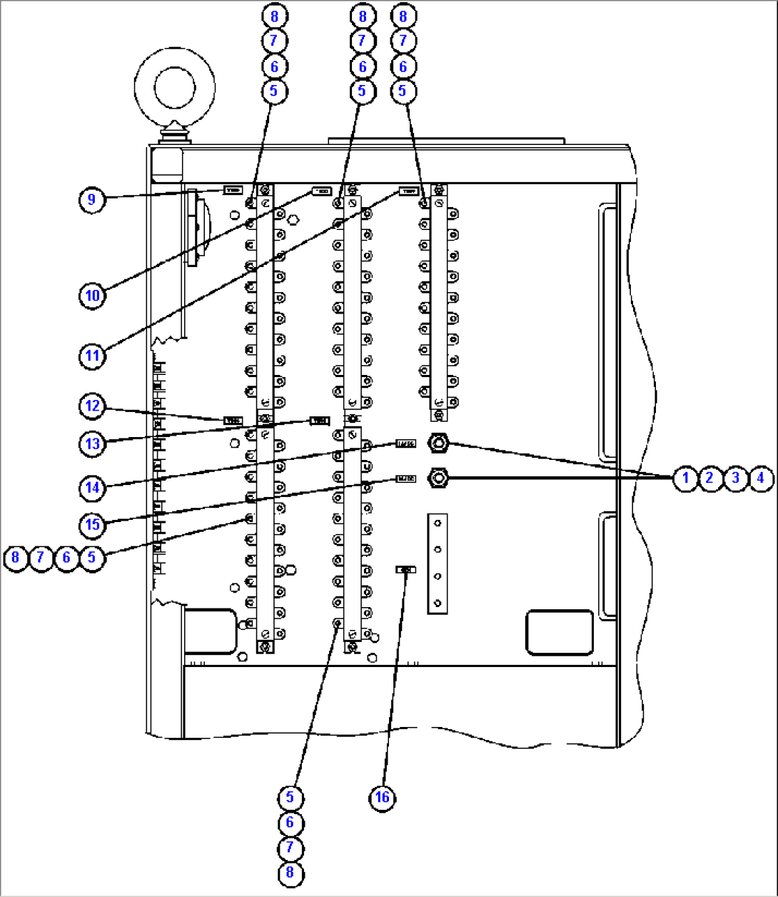 CONTROL CABINET - REAR DOOR